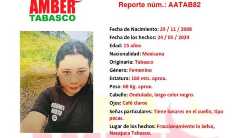 Activan Alerta Amber a favor de Arlet Romero de 15 años