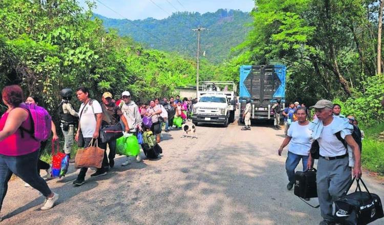 Desplazados de Tila rechazan regresar por falta de seguridad