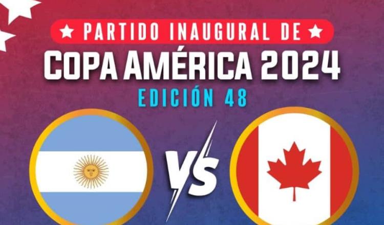 Inicia Copa América con duelo Argentina Vs Canadá