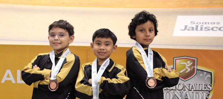 Tabasqueños ganan medalla de bronce en disciplina de Taekwondo en juegos Conade