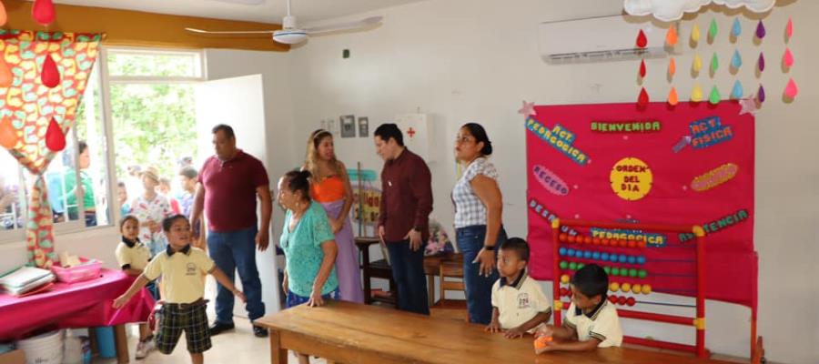 Inaugura Chelo Cano aula en el jardín de niños María del Pilar Pineda Morales Inaugura Chelo Cano aula en el jardín de niños María del Pilar Pineda Morales