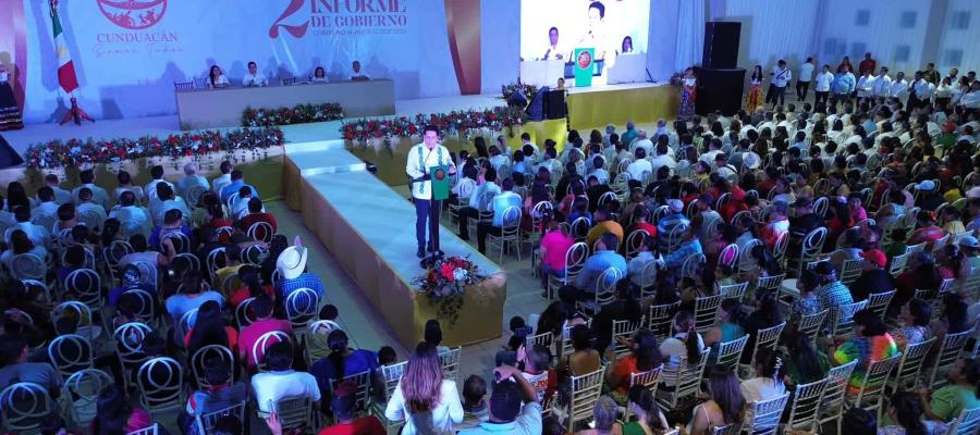 Crecimiento y estabilidad financiera, destaca Chelo Cano en 2do informe de gobierno