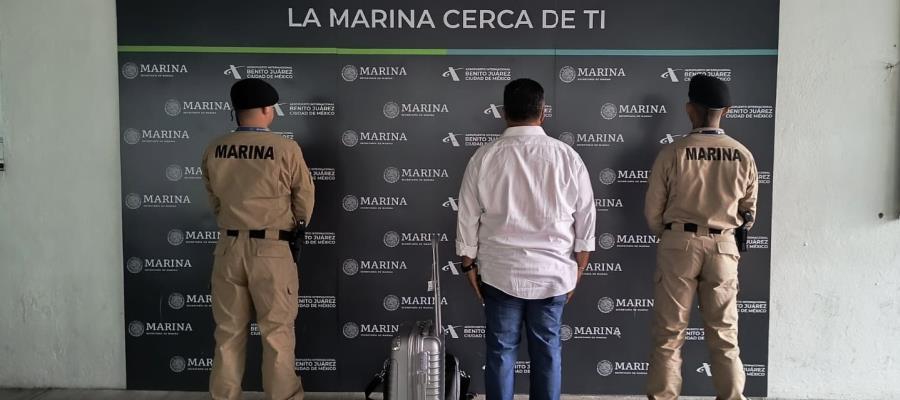 Capturan a sujeto con cartuchos de arma de fuego en el AICM Capturan a sujeto con cartuchos de arma de fuego en el AICM