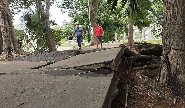 Reportan vecinos malas condiciones del circuito de laguna La Encantada en Gaviotas