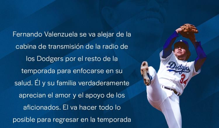 Dodgers confirma que Fernando Valenzuela se alejará de transmisiones de radio por salud