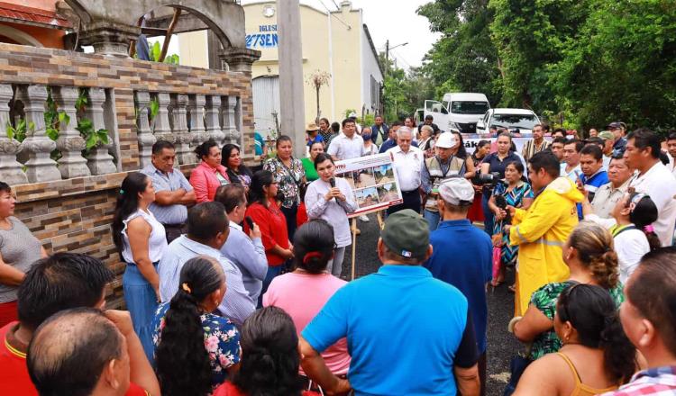 Entrega Centro pavimentación de vialidades en zona Yokot’an