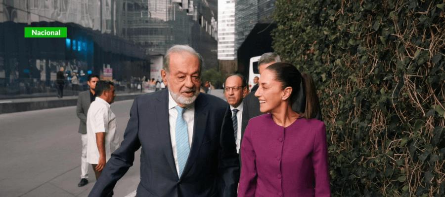 Carlos Slim asegura que hay mucho potencial para la economía mexicana tras hablar con Sheinbaum