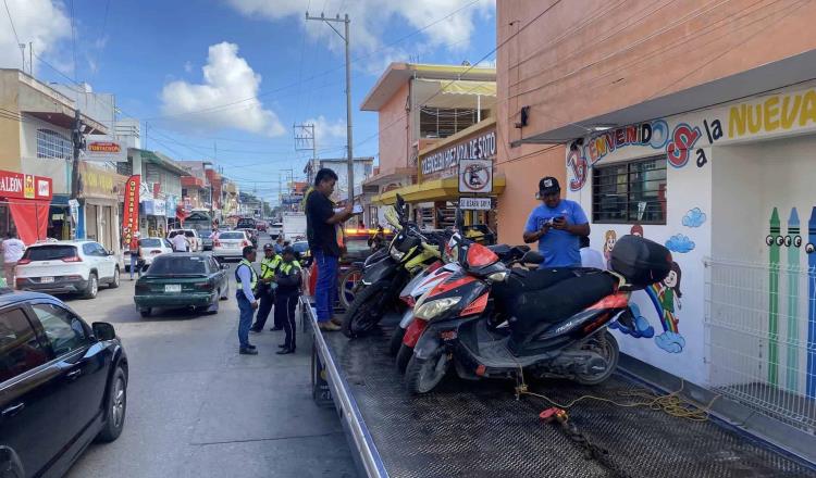 Aplican en Paraíso nuevas disposiciones para regularizar motocicletas