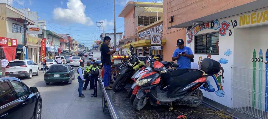 Aplican en Paraíso nuevas disposiciones para regularizar motocicletas