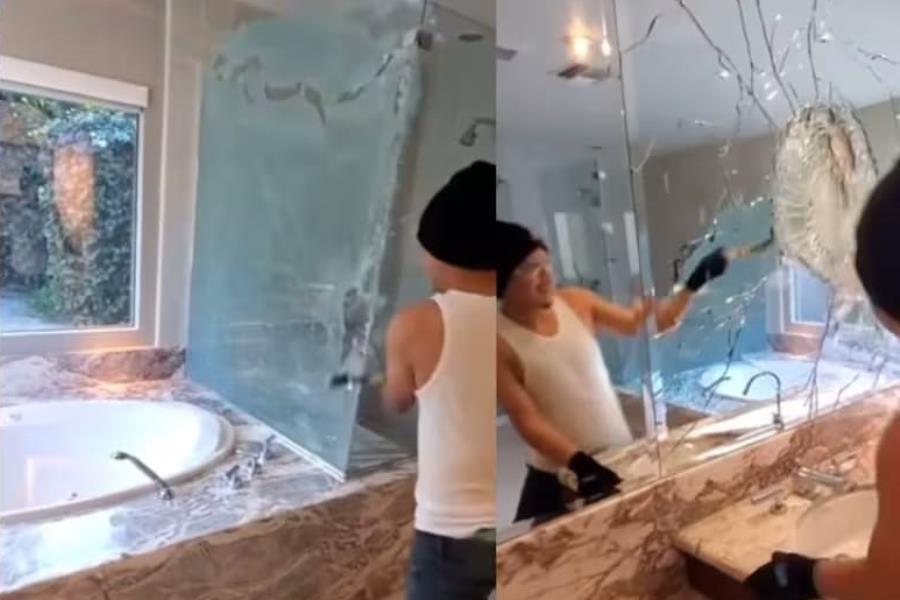 Cliente no les paga y obreros destruyen remodelación hecha en el baño en EE. UU.