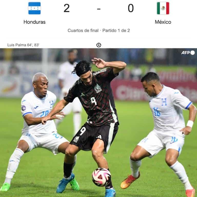 ¡Decepcionante! México cae 2-0 ante Honduras en la ida de 4tos de Final de Nations League