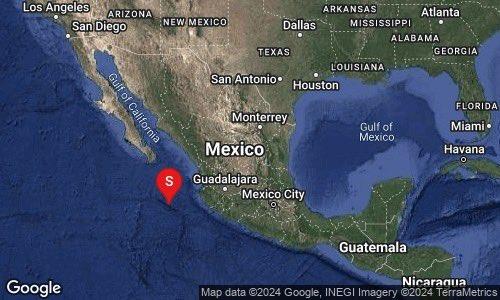 Se registra sismo de magnitud 5.4 al suroeste de Puerto Vallarta