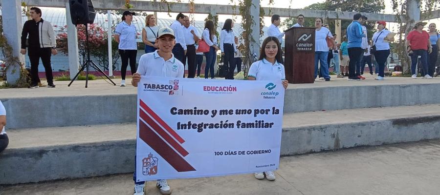 Realiza Conalep actividad Camino y me uno por la integración familiar