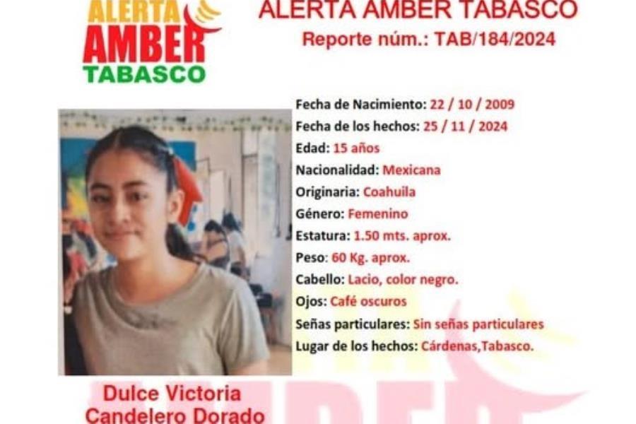 Buscan a menor originaria de Coahuila que se extravió en Cárdenas