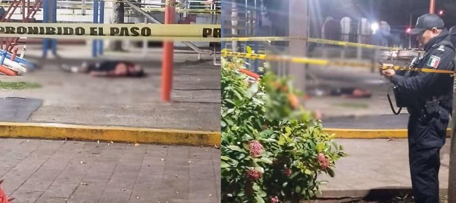 Ejecutan a sujeto en el parque de Atasta de Villahermosa, frente a la Iglesia