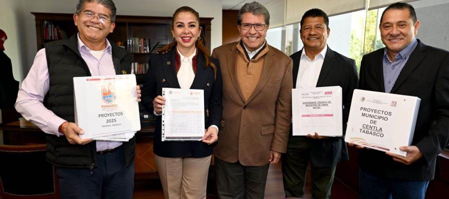 Ediles de Centla, Nacajuca y Paraíso gestionan en San Lázaro recursos para obras en 2025