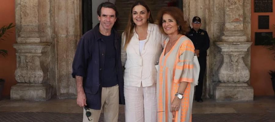 Expresidente de España visita a alcaldesa de Mérida, Yucatán