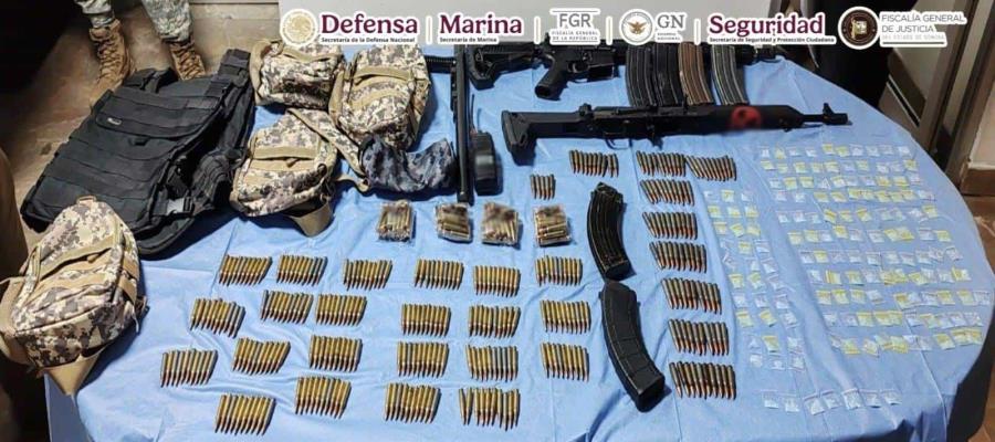 Aseguran a 21 presuntos criminales, armas y drogas en Sonora