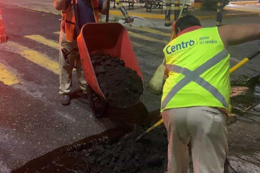 Anuncia Centro cierres parciales de calles por obras de bacheo en Atasta