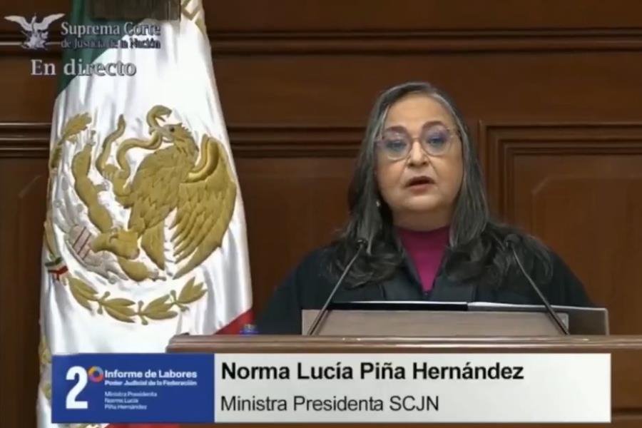 Reforma judicial politiza la justicia en México: Ministra Piña en último informe