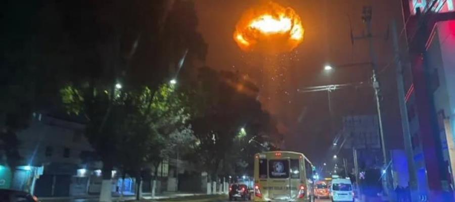 Se registra fuerte explosión e incendio en fábrica de químicos en Tultitlán