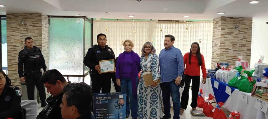 Reconocen ciudadanos a policías del Centro Histórico de Villahermosa