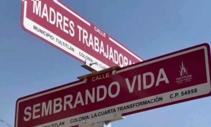 ¡Colonia 4T! Renombran calles en Tultitlán con frases de AMLO