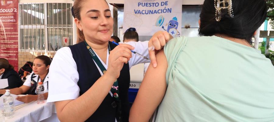 Reporta Salud Tabasco avance del 55% en vacunación contra enfermedades de invierno