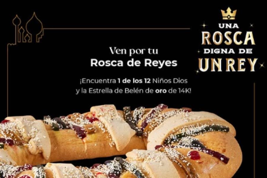 Panadería coloca figuras de oro de 14 quilates en sus roscas