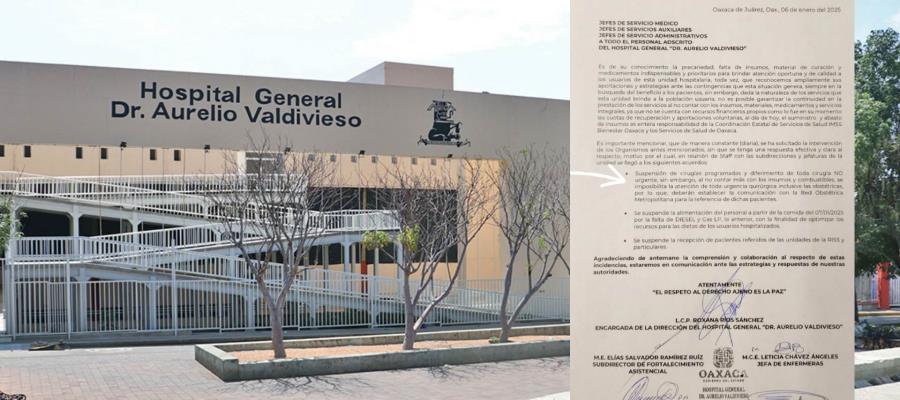 Por falta de recursos, suspenden cirugías en Hospital General de Oaxaca