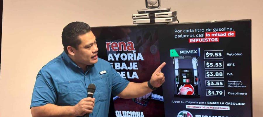 Urge PRI a Morena a cumplir su promesa de bajar los precios de la gasolina