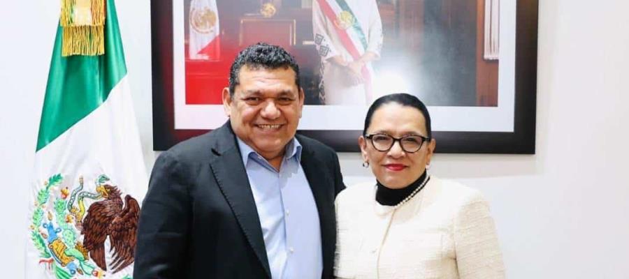 Se reúne Javier May y Rosa Icela Rodríguez en CDMX