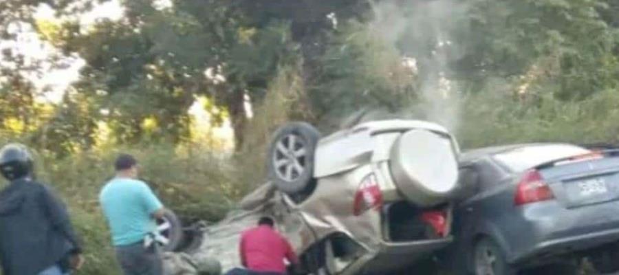 4 heridos deja accidente en la Villahermosa-Teapa