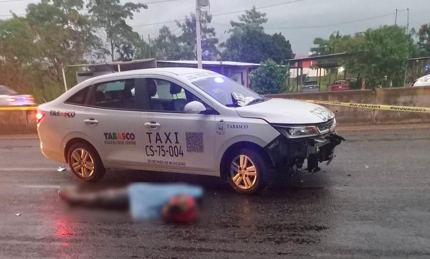 Motociclista muere tras ser atropellado en la Villahermosa-Teapa