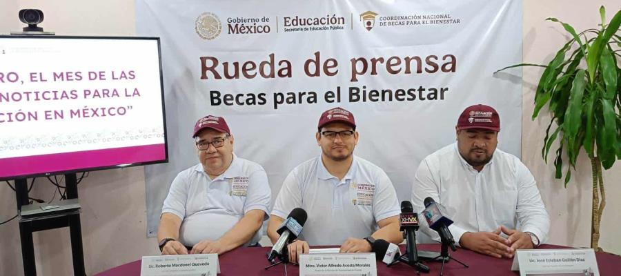 Iniciará el 17 de febrero entrega de tarjetas de la beca “Rita Cetina” en Tabasco