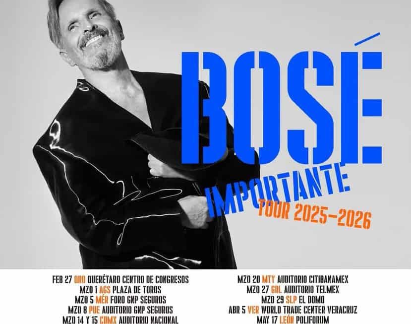 Inicia hoy venta de boletos para show de Miguel Bosé en Villahermosa