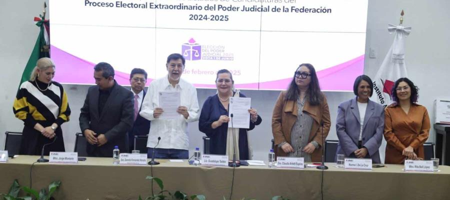 Senado entrega al INE listas de candidaturas judiciales