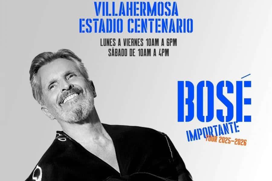 Miguel Bosé en Villahermosa: Aquí el costo de los boletos