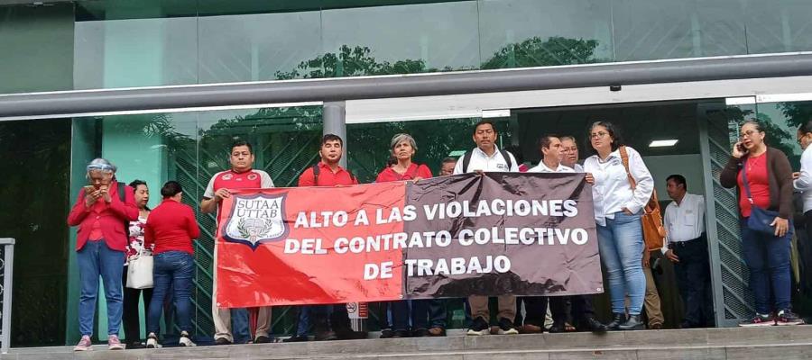 Trabajadores de la UTTAB piden intervención del Congreso, tras cancelación de 24 prestaciones