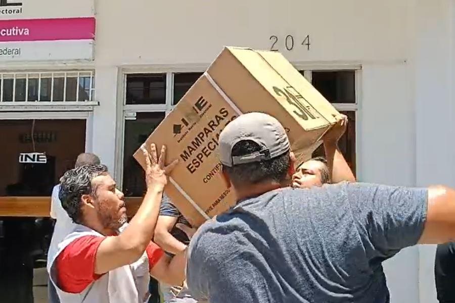 Recibe INE Tabasco 8 toneladas de material electoral para la elección judicial Recibe INE Tabasco 8 toneladas de material electoral para la elección judicial