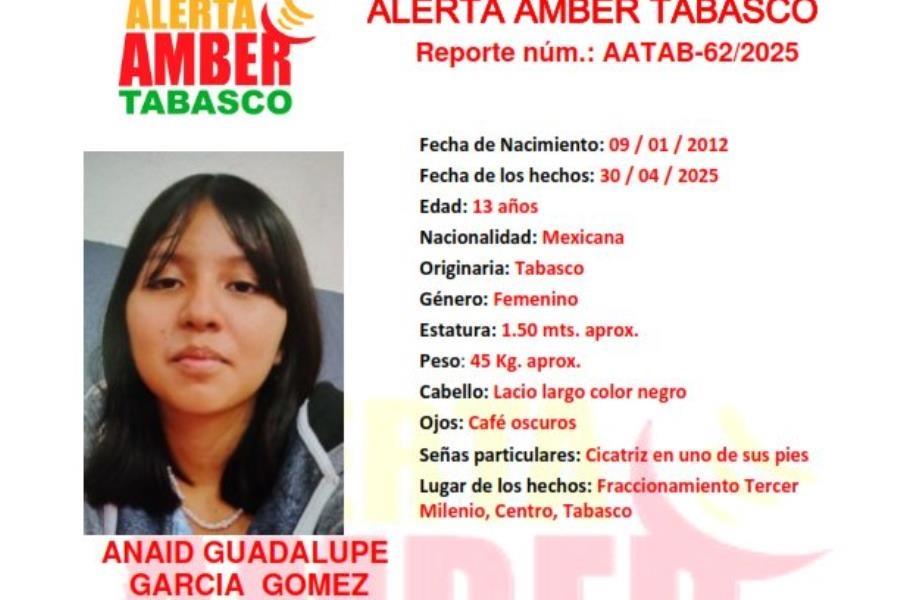 Buscan a jovencita de 13 años desaparecida en Tercer Milenio Buscan a jovencita de 13 años desaparecida en Tercer Milenio