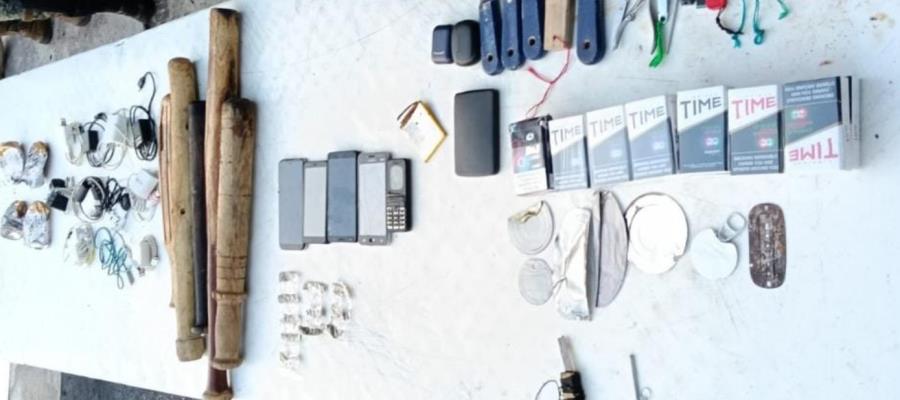 Decomisa FIRT Olmeca celulares, armas hechizas y droga en penal de Tenosique Decomisa FIRT Olmeca celulares, armas hechizas y droga en penal de Tenosique