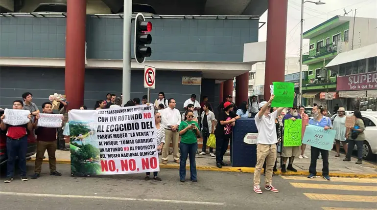 Acuerdan en un mes segunda reunión entre activistas y gobierno sobre proyecto del Museo Nacional Olmeca