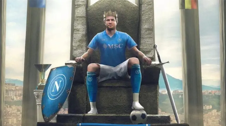 Kevin De Bruyne firma con Napoli tras 10 años en el Manchester City