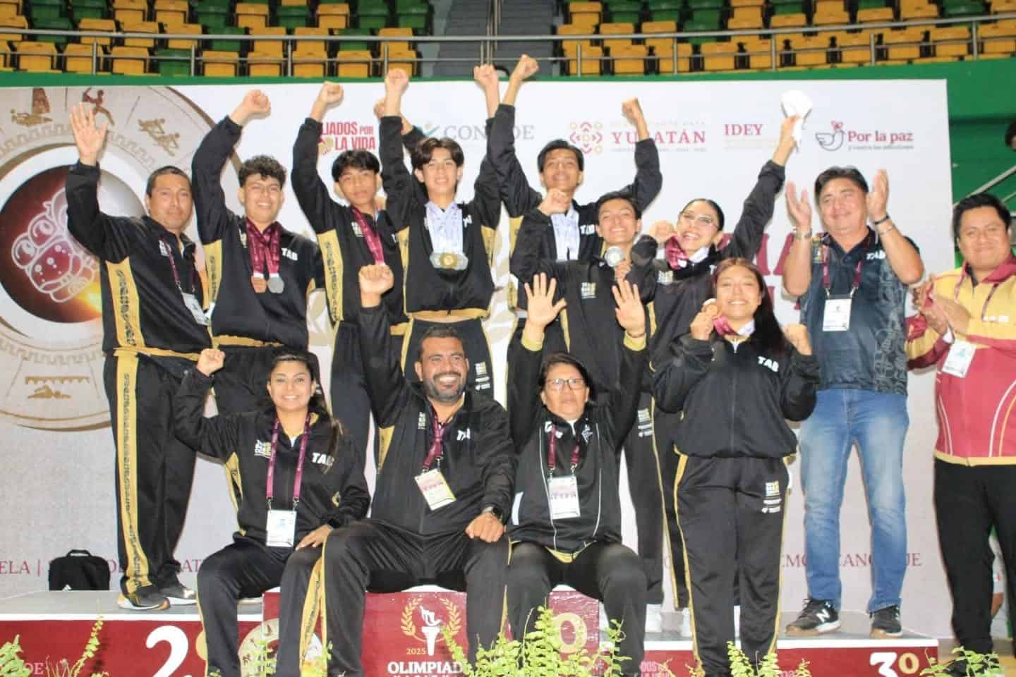 Tabasco se lleva 6 medallas en Karate en Olimpiada Nacional