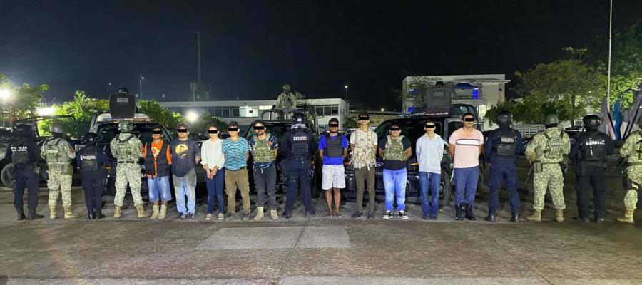 Detienen en Centro y Jalpa a 11 presuntos generadores de violencia