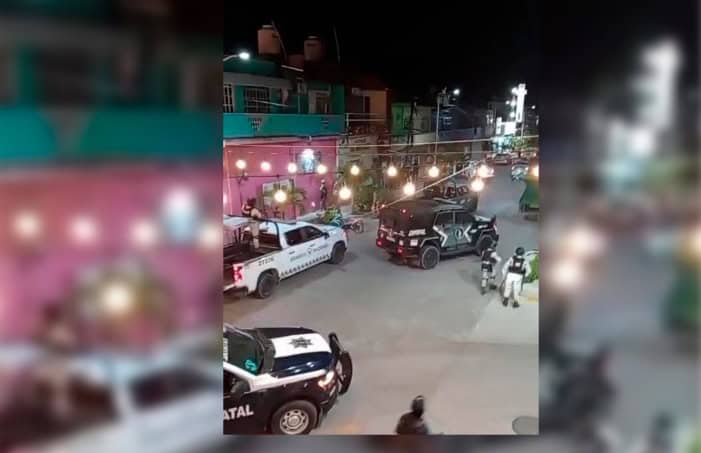 Despliegan fuerte operativo de seguridad en centro de Jalpa