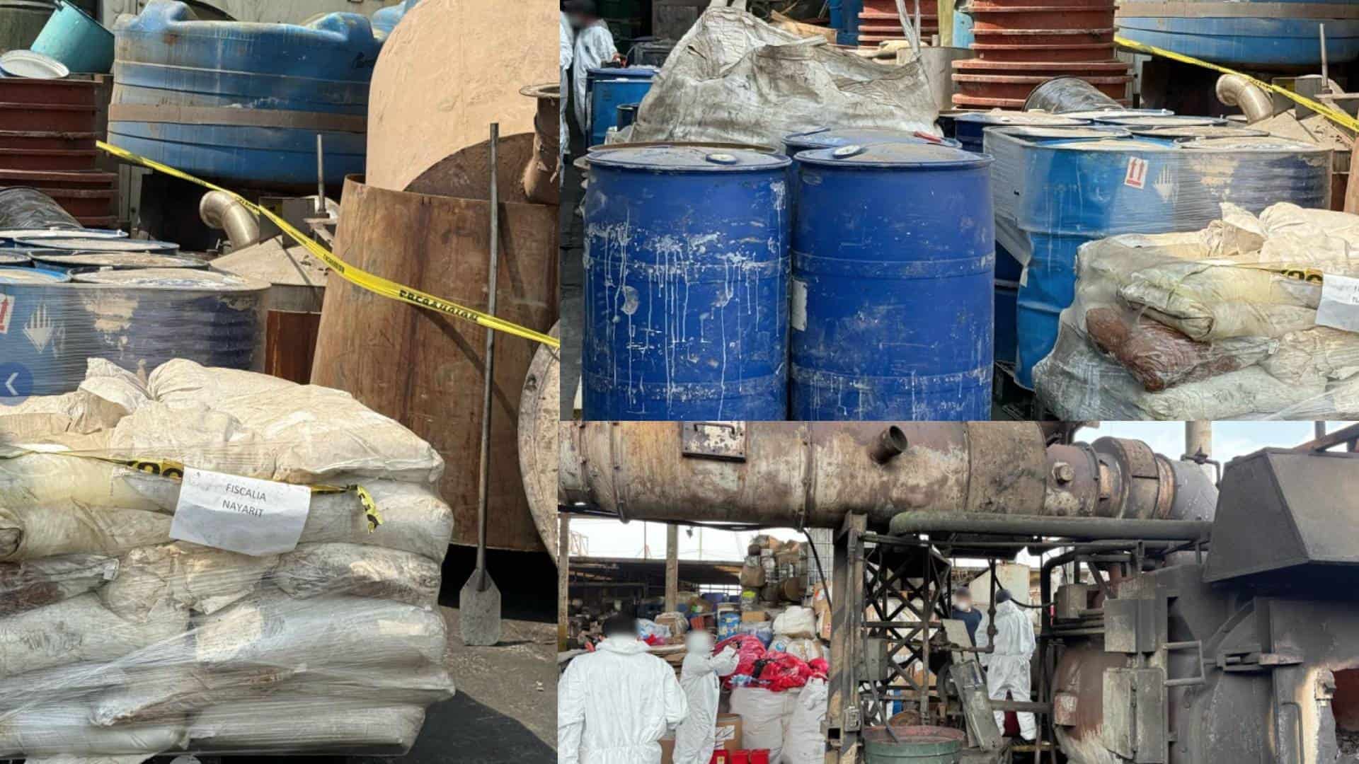 FGR destruye más de siete toneladas y 14 mil litros de precursores químicos en Nayarit