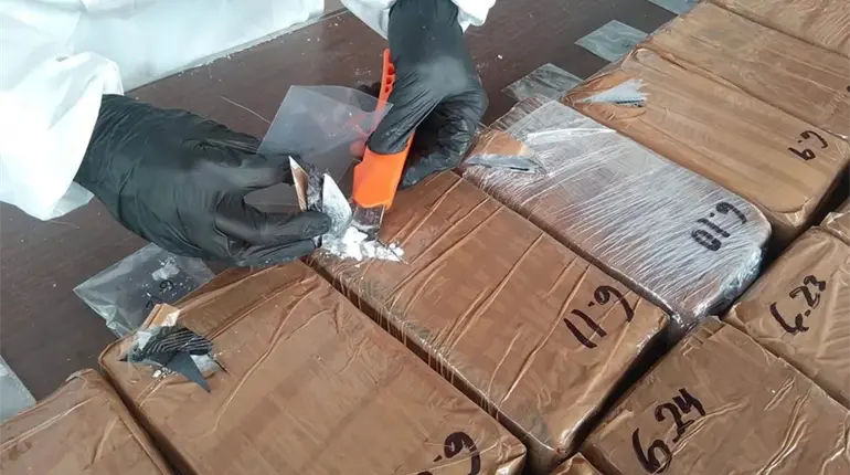 Aseguran 150 ladrillos de cocaína en el puerto de Lázaro Cárdenas, Michoacán