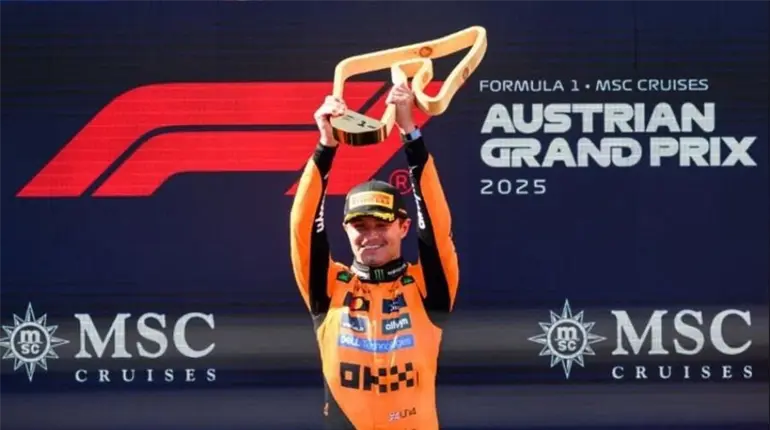 Lando Norris se consagra campeón del GP de Austria
